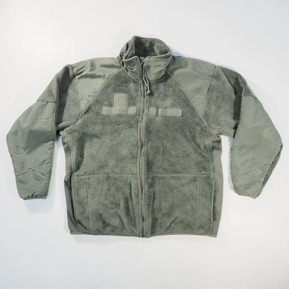 Gen III Fleece Jacket Large Green Cold Weather Full Zip Military Army Bomber - Picture 11 of 11